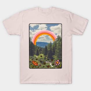 Rainbow Mountain Landscape T-Shirt